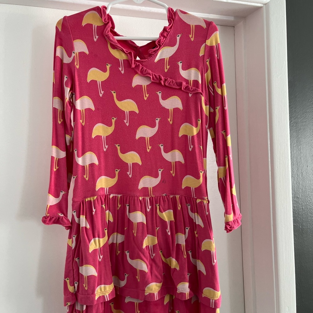 Kickee Pants Pink Flamingo Dress